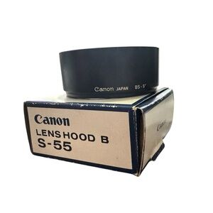Vintage Canon S-55 Lens Hood in original box- made in Japan